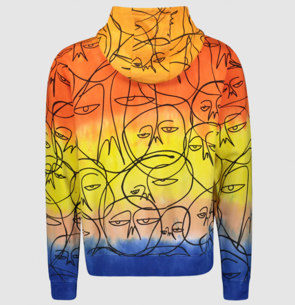Hoodie Dip-dye dengan Sentuhan Neon